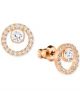 Swarovski Pave Circle and Crystal Stud Earrings