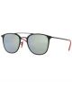 Ray Ban 0Rb3601M52F02230 Black On Top Matte Black Light Green Mirror Silver U Nb